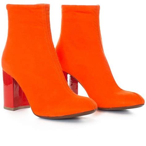 orange designer boots